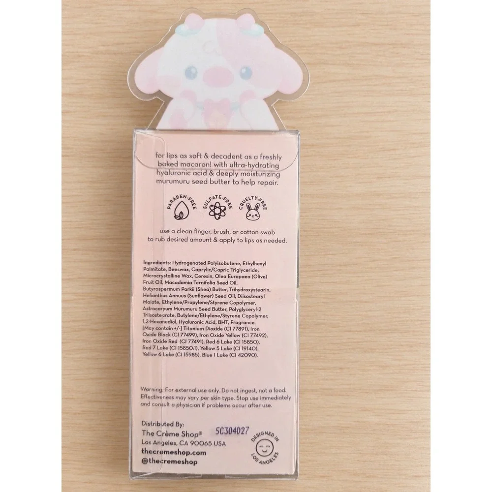The Creme Shop Moisture Remedy Macaron Lip Balm Hyaluronic Acid Murumuru Pig